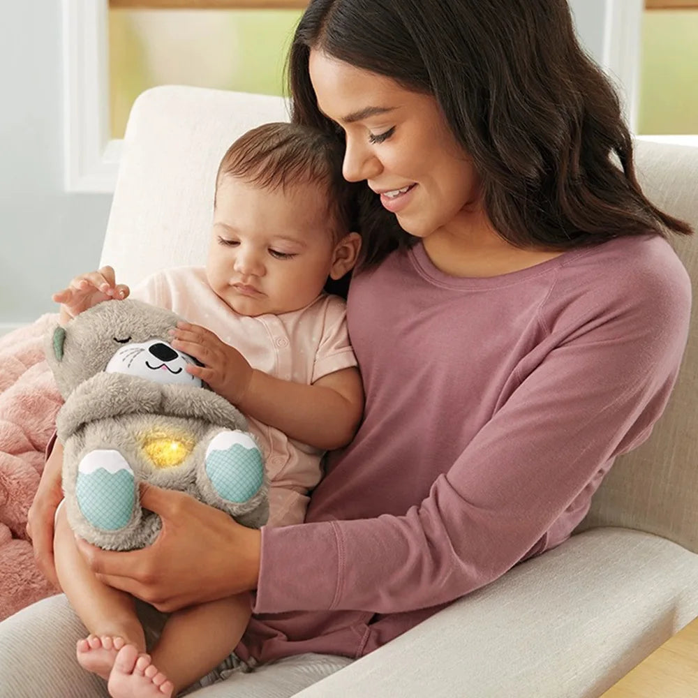 Unique Otter Hug: Calming Music & Light Plush Toy