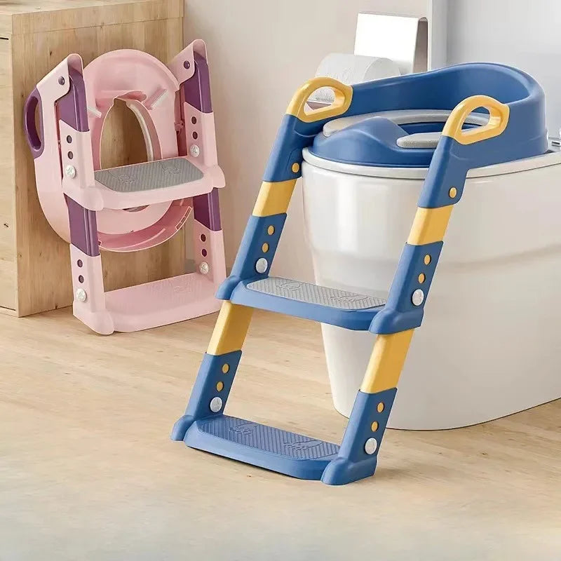 Kids Potty Training Toilet Seat with Adjustable Step Stool Ladder